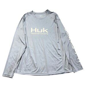 Huk Men's Sz L Vented Pursuit Long Sleeve Performance Fishing Lightweight Shirt